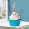 Kaarsen 10 digitale verjaardagskaarsen worden individueel verpakt met nummers 0-9 die worden gebruikt voor cakevisering op verjaardagsfeestjes.D240429