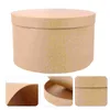 Take Out Containers Box Boxes Paper Cookie Round Kraft Cake Holder Container Bakery Gift Flower Mache Packaging Carrier Empty Storage Treat