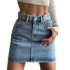 Gonne femminile moda nuovo stile diviso in stile alto in denim stretto calcio di glutei da giorno comodo da giorno comodo abbigliamento da donna casual trendy street wearl2429