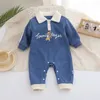 Leer Baby Boy Girl Romper Long Sleeve Bodysuits One-Pieces 100% katoenen bodysuit voor geboren 3 tot 24m peuters Bebe Outfits 240428