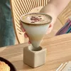 200ML Creative Retro Ceramic Coffee Cup Rough Pottery Tea Japanese Latte Pull Flower Porcelain Household Mug 240422