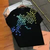 xinxinbuy Men designer Tee t shirt 2024 Italy rainbow Graffiti letter pattern print short sleeve cotton women gray black blue Khaki S-3XL