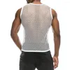 Men's Tank Tops Men Sexy Mesh See Through Vest Top Casual Breathable Sleeveless Vests 2024 Summer Streetwear Tanks Ropa Hombre