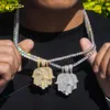 Hip Hop Pendants à main glacés Hip Hop Unisexe Silver Moissanite Diamond Hamsa Collier à main Pendants pour hommes et femmes bijoux WEMENDesigner
