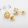 Premium 052ct Diamond Stud Brincos para Mulheres Orginal 925 Sterling Silver Parafuso Brincho traseiro 240410