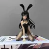 عمل لعبة أرقام أنيمي صورة ساكوراجيما ماي الحرير الأسود مثير أرنب فتاة PVC سلسلة الكبار القابلة للفصل