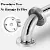 Set Bathroom Safety Accessories Stainless Steel Toilet Handrail Bar Shower Handle Safety Helping Handle Towel Rack Nonslip Grip