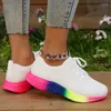 Casual Shoes Zapatos Planos De Malla Transpirables Para Mujer Zapatillas Informales A La Moda Color Blanco Tenis Femeninos 2024