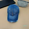 Chapeaux de balle de marque de marque de marque de la marque de léopard de la créatrice de denim pour hommes Chapeaux de balle de marque imprimé de léopard 4 saisons ajusté de luxe de luxe Denim chapeaux de baseball bleu CAP reliant les chapeaux