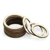 Decorative Figurines 50pcs Wooden Ring DIY Jewelry Accessories Annulus Handicraft Making Home Decor Crafts Holiday Party Hanging Circular