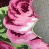Teppiche hochwertiger 3D -handgefertigter Teppich für Badezimmer Matte rot/rosa Rose Dicke Boden Flur Schlafzimmer Teppich Wohnzimmer Tapete