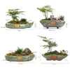 Planters potten creatieve keramische retro bloempot eenvoudige en sappige plantencontainer groene bonsai huizendecoratie Q240429