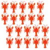 Tuindecoraties 20 pc's rivierkreeft speelgoed Lobster Lovely Mini Fake Kids Supplies draagbare educatieve zachte rubberen langoesten