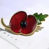 Broches Retro Poppys Flower Brooch Floral Lapel Pin de accesorios hechos a mano para mujeres 40GB