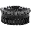 Autres accessoires 3PCS / SET Imperial Crown King Bracelet Bracelet Pave CZ Bracelets pour hommes Luxury Charm Fashion Bangle Brallda DHG9Q