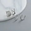 1 Pcs Crystal Korean Wave Cross Ear Cuff Clip on Earrings For Women Without Piercing Nonpierced Jewelry 240418