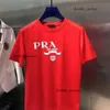 PRA Рубашка Summer Mens Designer Tees Praada футболка Casual Man Womens Loose Tees с буквами печати с короткими рукавами S-XXXXL 665 743