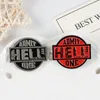 Retro Red Black Ticket Round Symbol Badge Admit Hell One Movie Hell Tickets Cool Brooch Backpack Leather ENAMEL PIN AMIS AMIS GADE