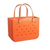 Storage Bags Waterproof Bogg Beach Bag Solid Punched Organizer Basket Summer Water Park Handbags Large Women's Stock Gifts