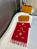 豪華なレディーススカーフ春秋冬フェスティバルカシミアスカーフ赤い両面印刷ショールスカーフ
