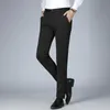 Pantaloni da uomo pantaloni di dilemo non ferro senza ferro new casual elastic long da uomo abbigliamento dritto q240429