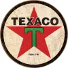 Décorations Round Metal Tin Sign Drink Cola Texaco Farmer's Market Vintage for Home Garden Kitchen Bar Club Cafe Restaurant Retro Wall Decor