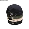Beanie/Skull Caps Vintage Dome Hat Unisex Brimless Beanie Cap Solid Color Trend Yuppies Docker Hat Adjustable Winter Hat Bonnet Beanies d240429