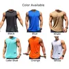 Camiseta de camiseta top elegante de verão fitness fitness masculino rápido secagem sem mangas cor sólida cor tina confortável 240425