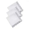 Bow Ties Soft And Absorbent Pocket Towel Lace Hankies For Grooms White Drop