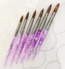 Stor storlek rosa marmor akrylpulver nagelborst damm gel spikborste sabel penna för målning 3d no14 16 18 20 22 249843396