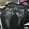 Camisetas para hombres NUEVA NUEVA HARAJUKU RETRO HIP HOP Patrón de calavera de calavera extra grande Y2K Mangas cortas Gothic Universal Street Twearl2404