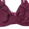 Bras Beauwear Color puro Brasa de tamaño grande con alambre para mujeres Balette no acelerada para pechos grandes C d e f copa bras y240426