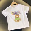 Garçons Summer 2023 New Enfants Letter Pure Cotton Girl T-shirt à manches courtes Édition coréenne Handsome Top pour les petits et moyennes enfants de taille moyenne