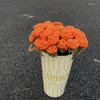 Hochzeitsblumen stricken Rosenblume handgestrickte künstliche Bouquet Dekoration handgewebte Heimatkorrektur Weihnachtsgeschenke