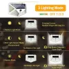 Dekorationer 1/2/4/8/PCS Solar Light Outdoor 100 LED Wall Lamp Pir Motion Sensor Lamp Vattentäta LED -lampor för Garden Street Decoration