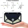 Dekoracje 100 LED Solar Wall Light Outdoor Solar Lampa Wodoodporna Motor Słoneczny Słoneczny światło słoneczne Światło uliczne do dekoracji ogrodu