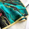 100% Silk Four Seasons Scarves Fashion Print Sunscreen Kerchief Ethnic Style Small Square Headcloth Print SACLS 240422