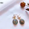 Natural Stone New Spring Style 925 Серебряный серебряный золото -золотой