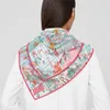 Paris Street Square Head Scarf 90 cm Hair Neck Sjalves sjaals tas bandanas zomer lente accessoires vrouwelijk foulard femme 90 cm*90 cm le grand prix du faubourg