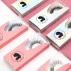 Natural 3D Faux Mink Eyelashes Boîtes personnalisées en gros articles en vrac pour Resale Business 141618mm Faux cils avec et Box 240423