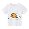 T-shirts garçons et filles imprimés anime paresseux oeuf gudetam t-shirt imprimé enfant en été à manches courtes à manches courtes top t-shirtl2404 à manches courtes à manches courtes