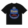 Rhude TシャツデザイナーティーラグジュアリーファッションメンズTシャツ