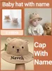 CAPS HATS PERSONALISERADE Customiserade babyhattar Nyfödda babyhattar babyhattar med öronflikar barns nallebjörn Hatsl240429