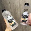 1PC High Quality Large Capacity 1000ml Water Bottle Panda Cup Transparent Drinkware Leakproof Cartoon 240422