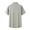 メンズカジュアルシャツプラスサイズ8xl夏のシームレス高品質の短袖Soild Color Single Breched Businessman Tシャツ