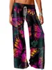 Women's Pants Capris Spring Summer Butterfly Print Pants Women Korean Popular Clothes Y2k Pants Casual Loose Strtwear Wide Leg Trousers Chic Y240429