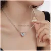 Colliers de pendentif S925 Sterling Sier Love Heart Designer Collier Sweet Wedding Bijoux Nature Nature Autrichie Crystal Sailormoon fl Dhzmh