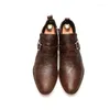 Chaussures décontractées t Stage Men Fashion High Top Geatine Le cuir en cuir bottines messieurs