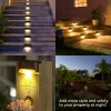 Décorations 1 ~ 24pcs LED Solar Step Lamp Path Path Sair Lights Outdoor Garden Balcon Affiche Balcon Decoration pour la clôture d'escalier de patio