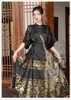 Vêtements ethniques Amélioration de la robe de style chinois Costume de luxe Black Gol